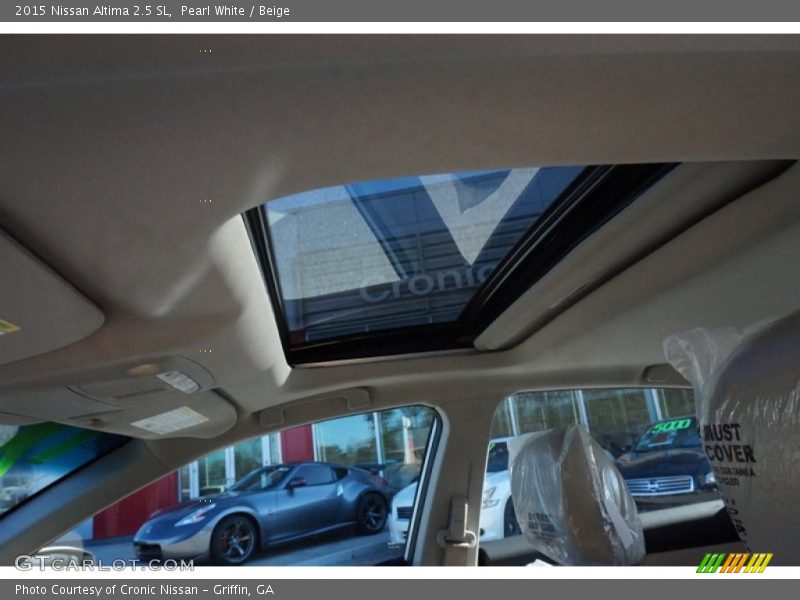 Pearl White / Beige 2015 Nissan Altima 2.5 SL