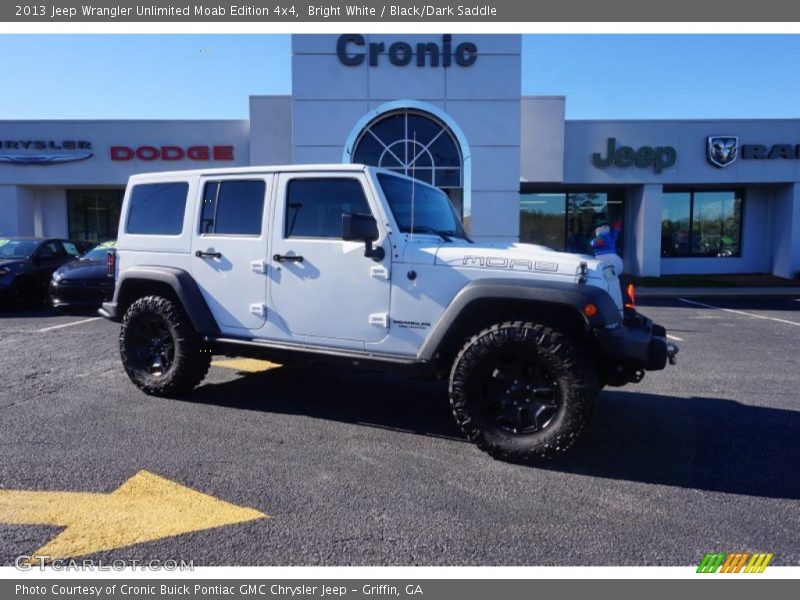 Bright White / Black/Dark Saddle 2013 Jeep Wrangler Unlimited Moab Edition 4x4