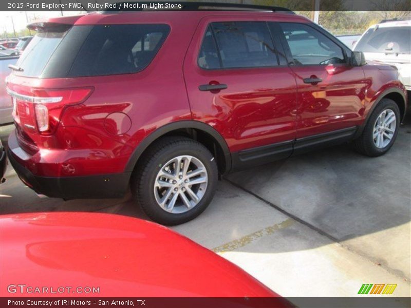 Ruby Red / Medium Light Stone 2015 Ford Explorer FWD