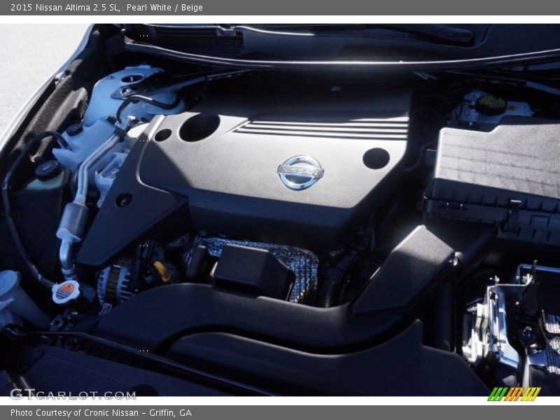 Pearl White / Beige 2015 Nissan Altima 2.5 SL