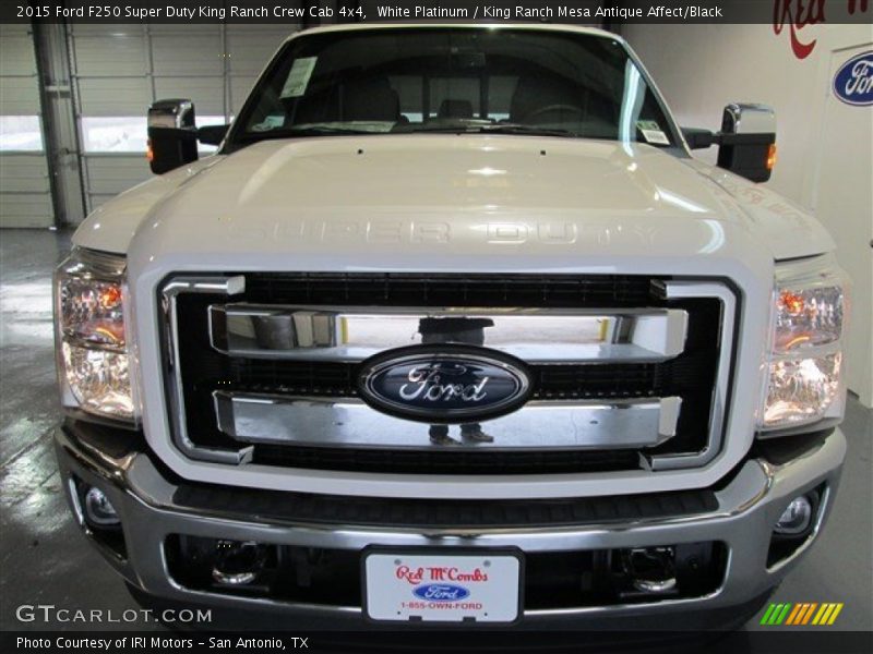 White Platinum / King Ranch Mesa Antique Affect/Black 2015 Ford F250 Super Duty King Ranch Crew Cab 4x4