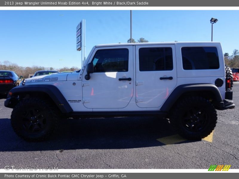 Bright White / Black/Dark Saddle 2013 Jeep Wrangler Unlimited Moab Edition 4x4