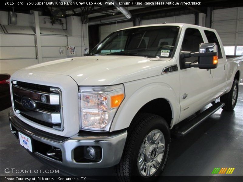 White Platinum / King Ranch Mesa Antique Affect/Black 2015 Ford F250 Super Duty King Ranch Crew Cab 4x4