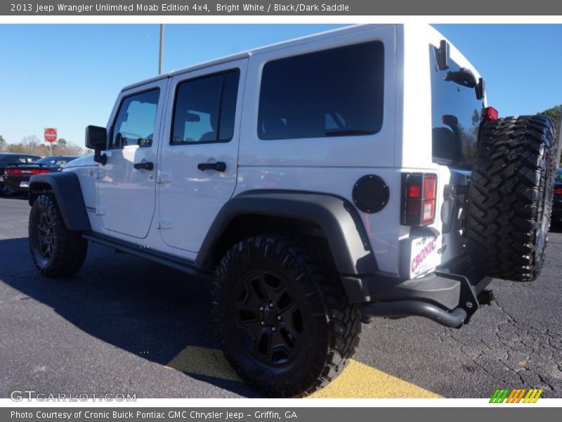 Bright White / Black/Dark Saddle 2013 Jeep Wrangler Unlimited Moab Edition 4x4