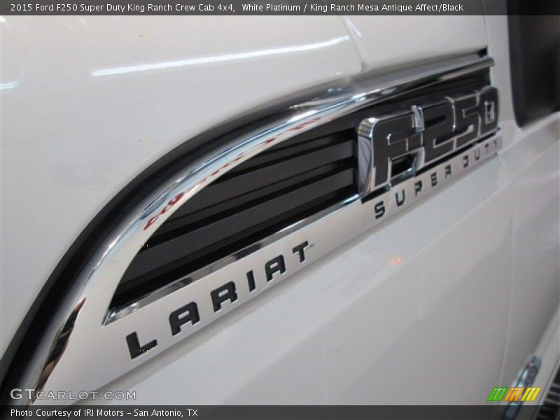 White Platinum / King Ranch Mesa Antique Affect/Black 2015 Ford F250 Super Duty King Ranch Crew Cab 4x4