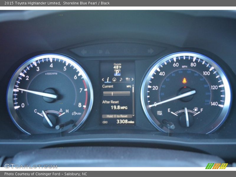  2015 Highlander Limited Limited Gauges