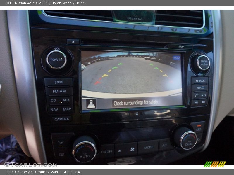 Pearl White / Beige 2015 Nissan Altima 2.5 SL