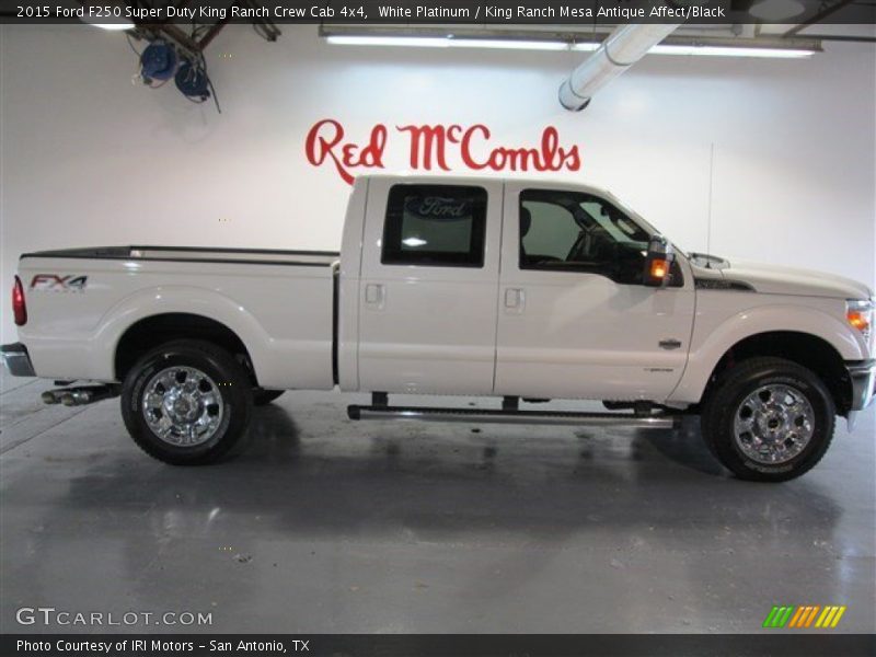 White Platinum / King Ranch Mesa Antique Affect/Black 2015 Ford F250 Super Duty King Ranch Crew Cab 4x4