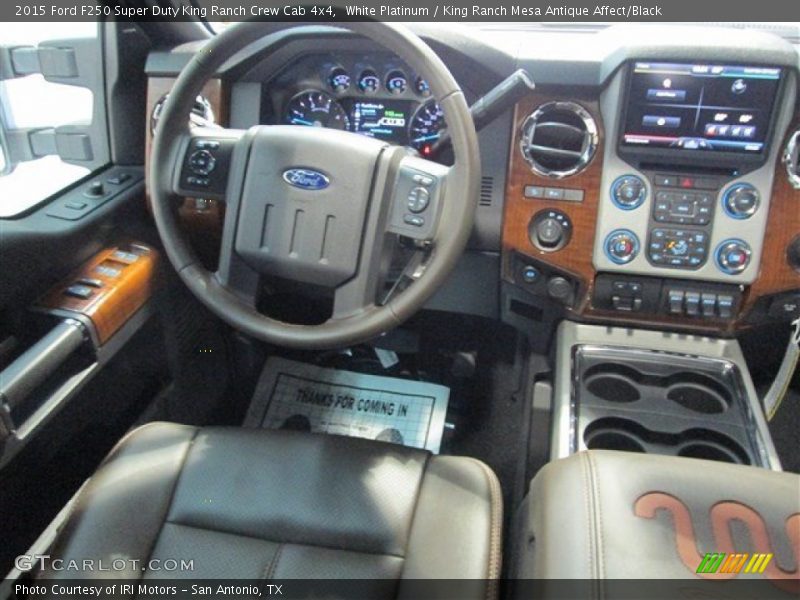 White Platinum / King Ranch Mesa Antique Affect/Black 2015 Ford F250 Super Duty King Ranch Crew Cab 4x4
