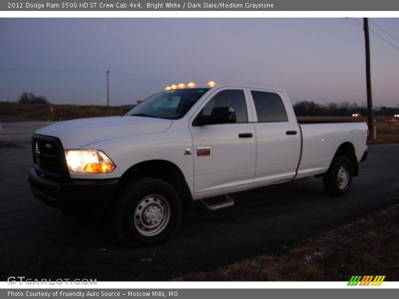 Bright White / Dark Slate/Medium Graystone 2012 Dodge Ram 3500 HD ST Crew Cab 4x4