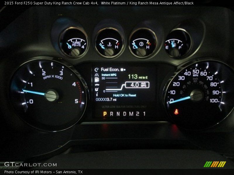 White Platinum / King Ranch Mesa Antique Affect/Black 2015 Ford F250 Super Duty King Ranch Crew Cab 4x4