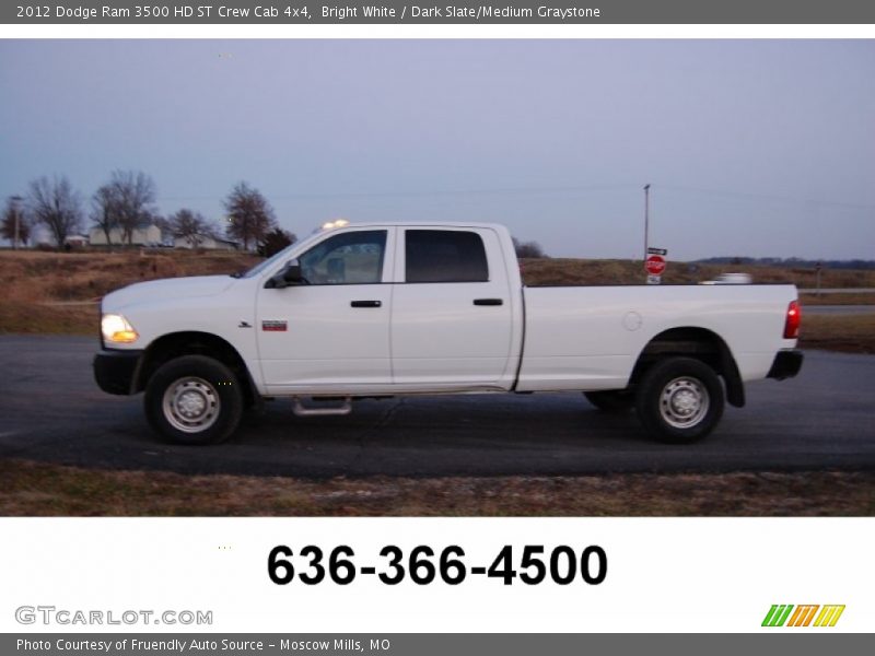 Bright White / Dark Slate/Medium Graystone 2012 Dodge Ram 3500 HD ST Crew Cab 4x4