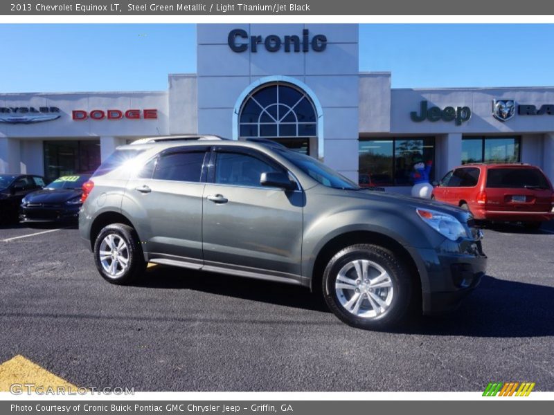Steel Green Metallic / Light Titanium/Jet Black 2013 Chevrolet Equinox LT