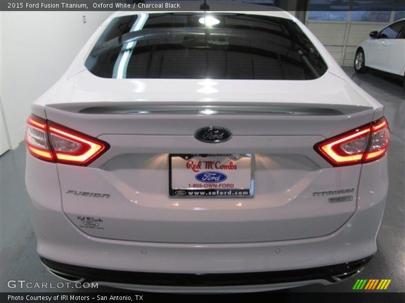 Oxford White / Charcoal Black 2015 Ford Fusion Titanium