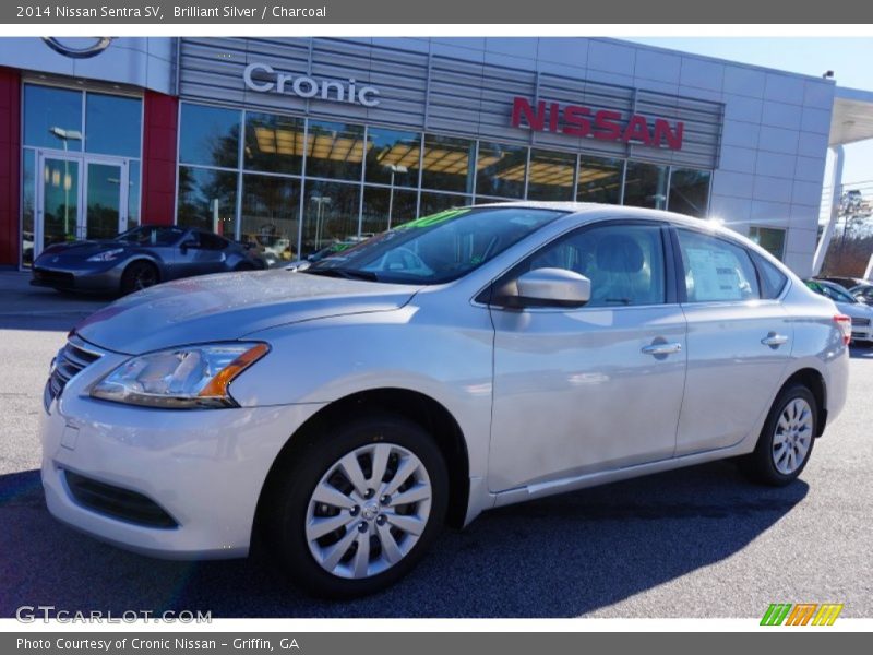 Brilliant Silver / Charcoal 2014 Nissan Sentra SV