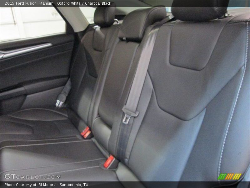 Oxford White / Charcoal Black 2015 Ford Fusion Titanium