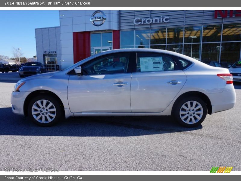 Brilliant Silver / Charcoal 2014 Nissan Sentra SV