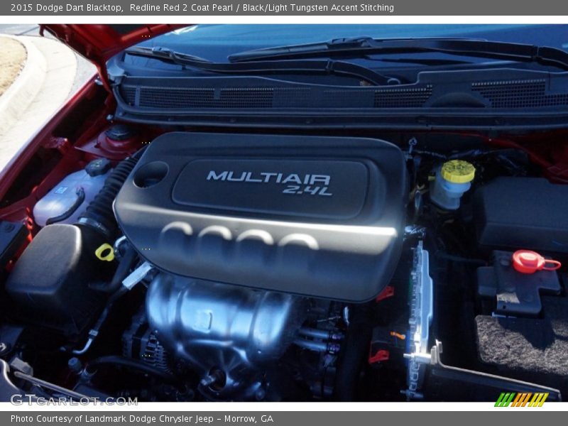 Redline Red 2 Coat Pearl / Black/Light Tungsten Accent Stitching 2015 Dodge Dart Blacktop