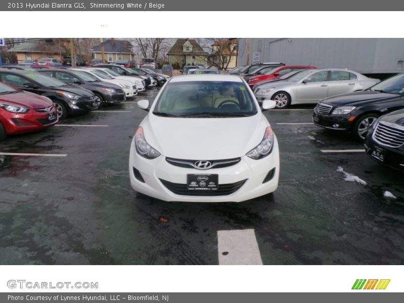 Shimmering White / Beige 2013 Hyundai Elantra GLS