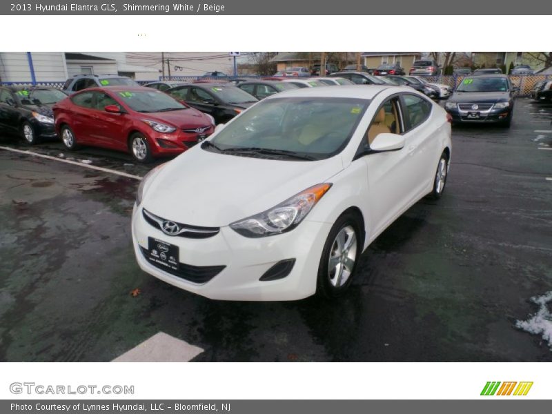 Shimmering White / Beige 2013 Hyundai Elantra GLS