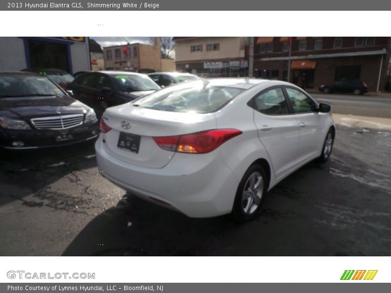 Shimmering White / Beige 2013 Hyundai Elantra GLS