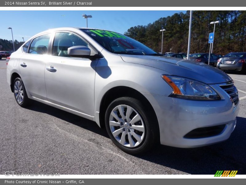 Brilliant Silver / Charcoal 2014 Nissan Sentra SV