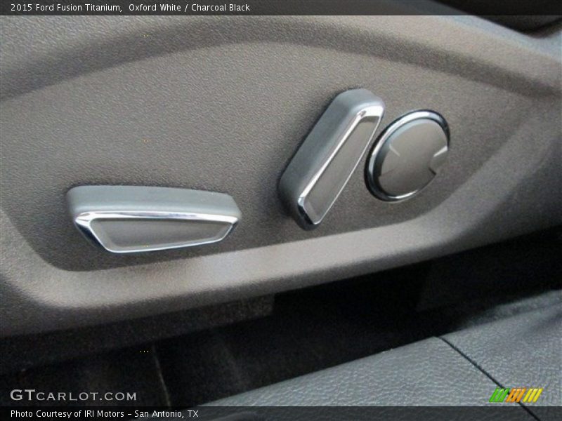 Oxford White / Charcoal Black 2015 Ford Fusion Titanium