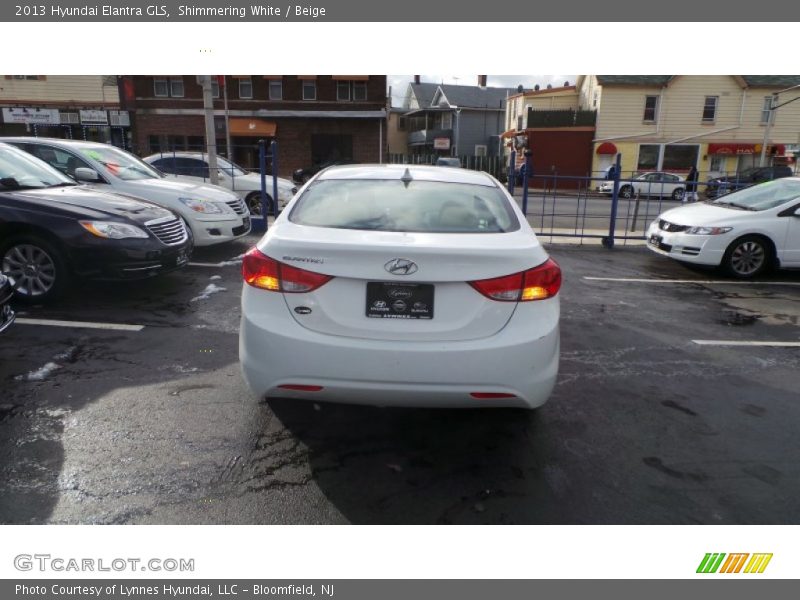 Shimmering White / Beige 2013 Hyundai Elantra GLS