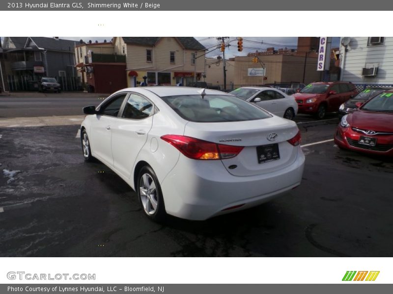 Shimmering White / Beige 2013 Hyundai Elantra GLS