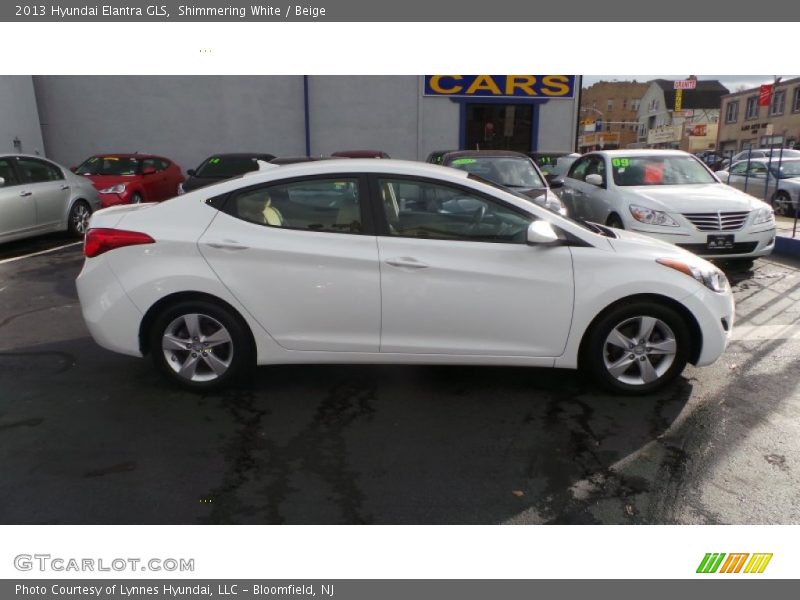 Shimmering White / Beige 2013 Hyundai Elantra GLS