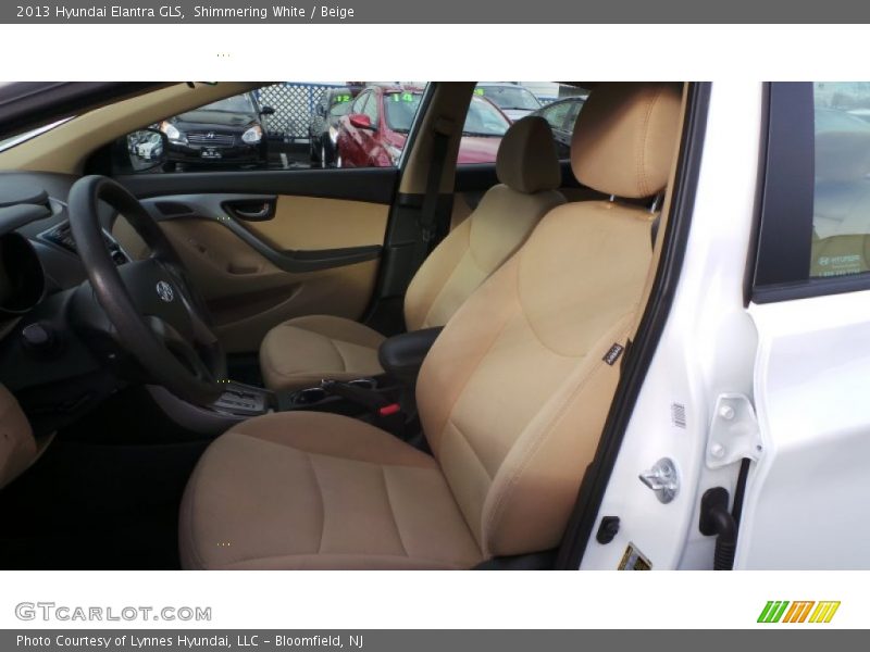 Shimmering White / Beige 2013 Hyundai Elantra GLS