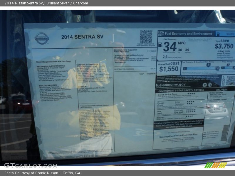 Brilliant Silver / Charcoal 2014 Nissan Sentra SV