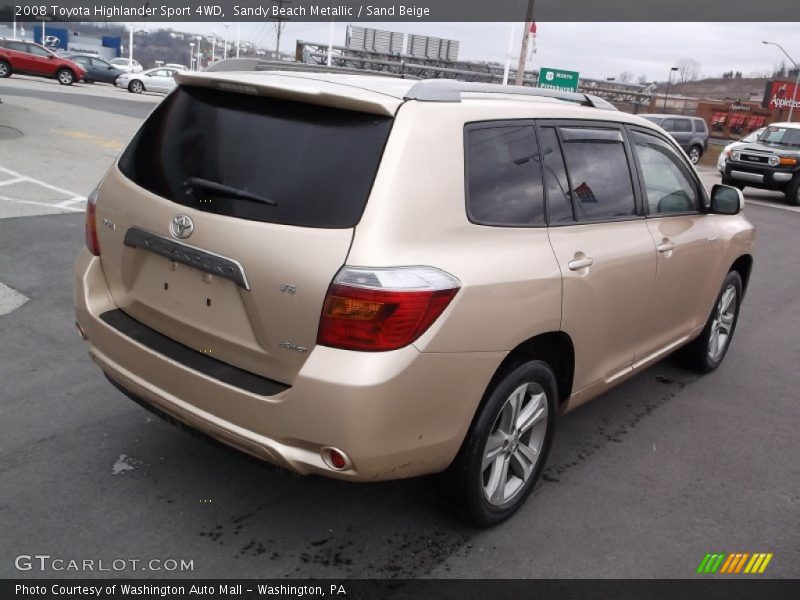 Sandy Beach Metallic / Sand Beige 2008 Toyota Highlander Sport 4WD