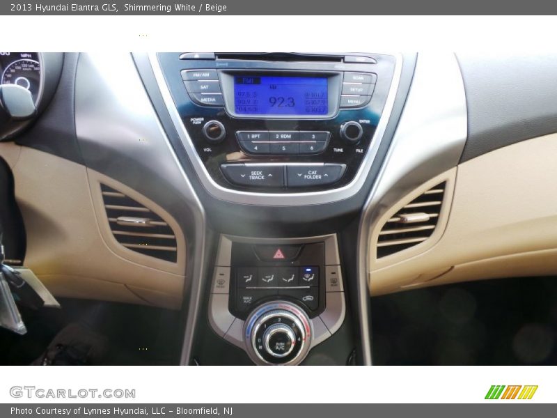 Shimmering White / Beige 2013 Hyundai Elantra GLS