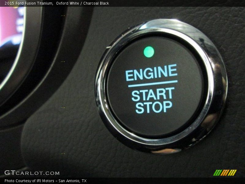 Oxford White / Charcoal Black 2015 Ford Fusion Titanium