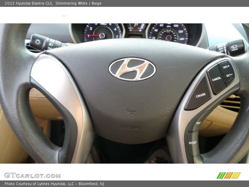 Shimmering White / Beige 2013 Hyundai Elantra GLS