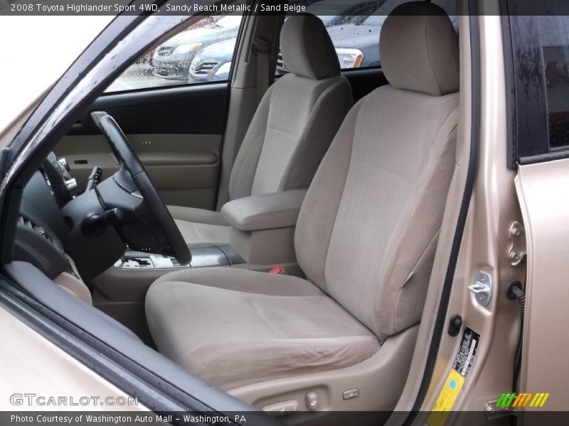 Sandy Beach Metallic / Sand Beige 2008 Toyota Highlander Sport 4WD