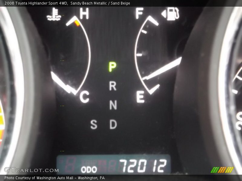 Sandy Beach Metallic / Sand Beige 2008 Toyota Highlander Sport 4WD