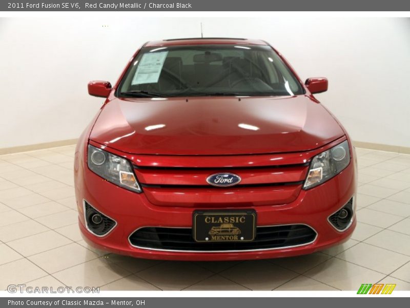 Red Candy Metallic / Charcoal Black 2011 Ford Fusion SE V6