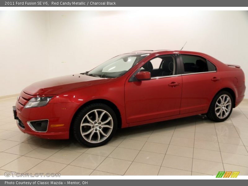 Red Candy Metallic / Charcoal Black 2011 Ford Fusion SE V6