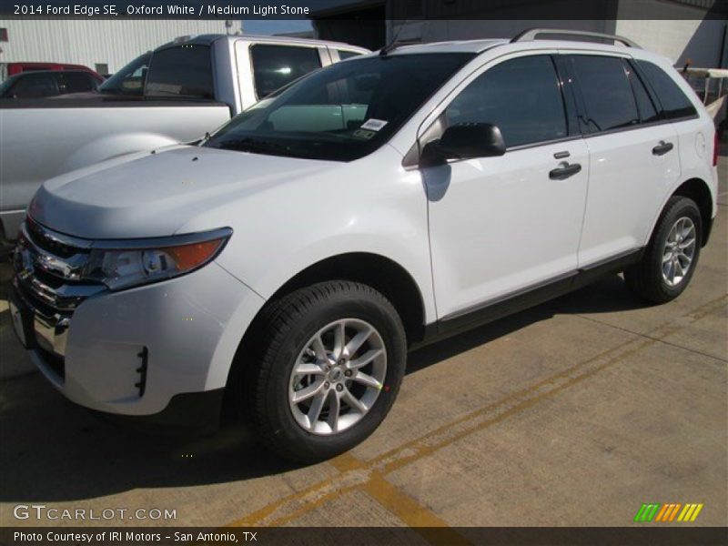 Oxford White / Medium Light Stone 2014 Ford Edge SE