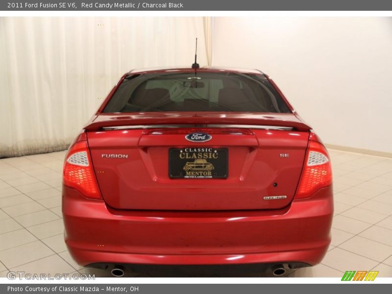 Red Candy Metallic / Charcoal Black 2011 Ford Fusion SE V6