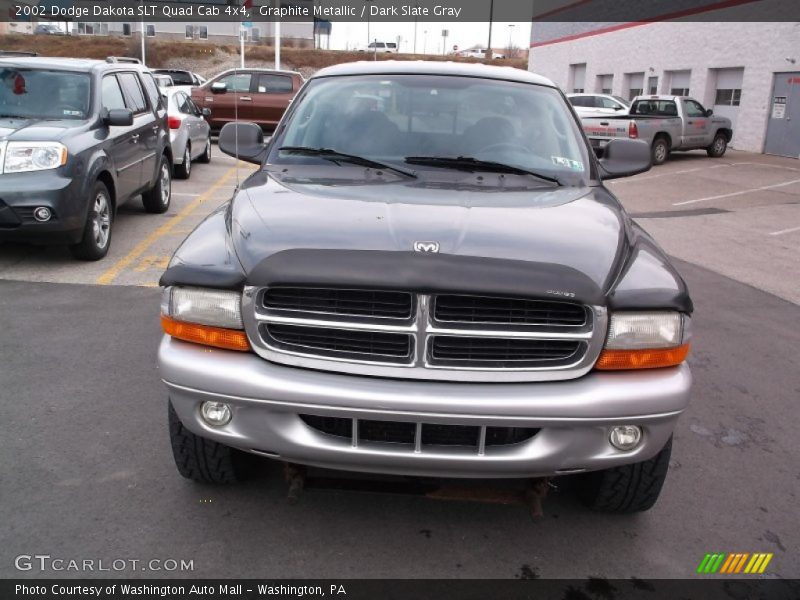 Graphite Metallic / Dark Slate Gray 2002 Dodge Dakota SLT Quad Cab 4x4