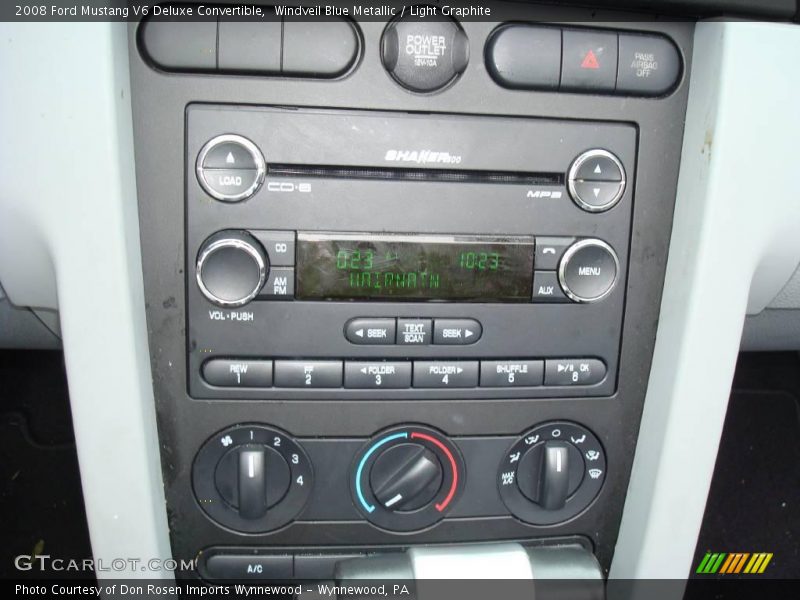Windveil Blue Metallic / Light Graphite 2008 Ford Mustang V6 Deluxe Convertible