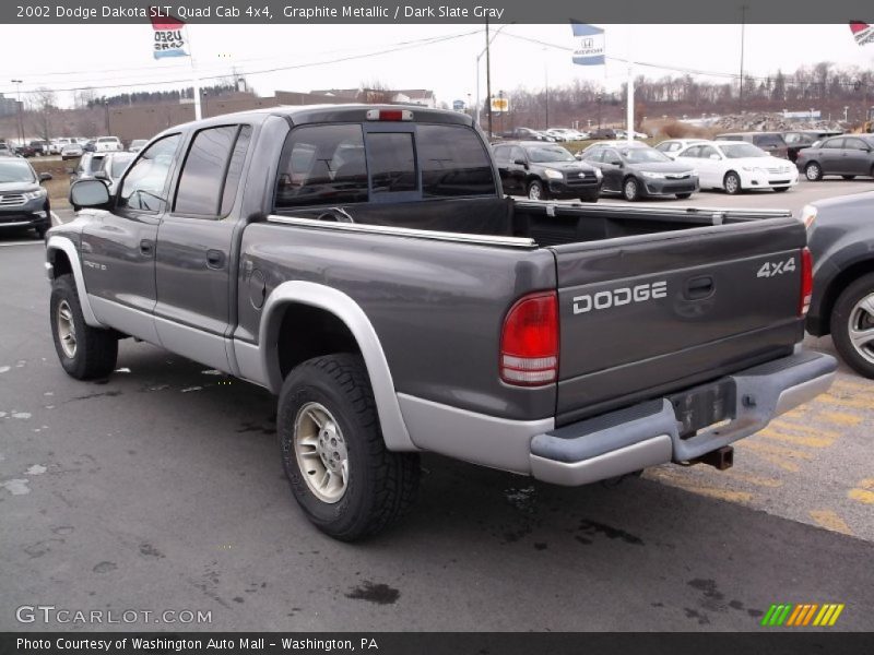 Graphite Metallic / Dark Slate Gray 2002 Dodge Dakota SLT Quad Cab 4x4