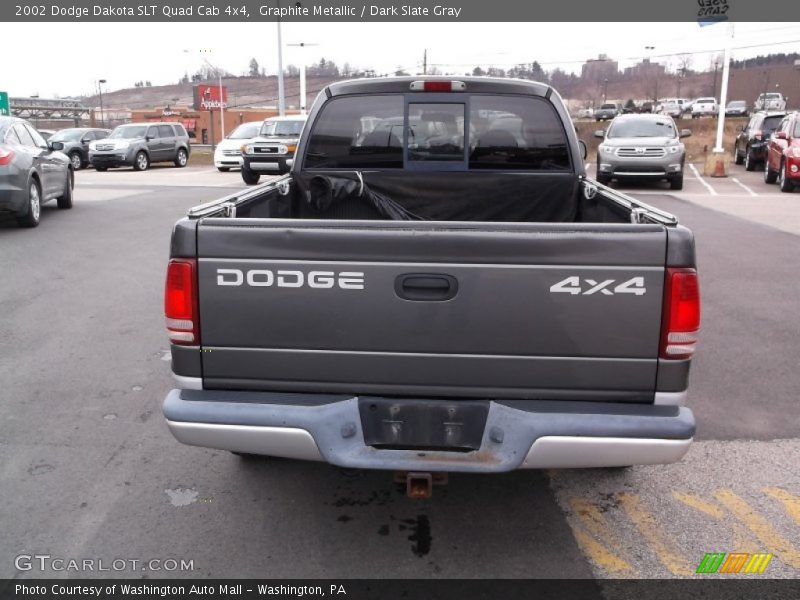 Graphite Metallic / Dark Slate Gray 2002 Dodge Dakota SLT Quad Cab 4x4