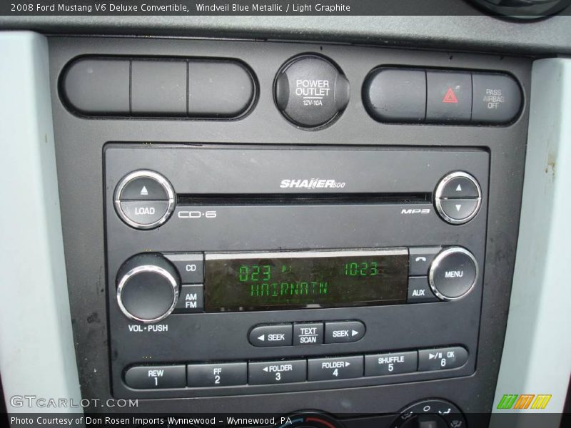 Windveil Blue Metallic / Light Graphite 2008 Ford Mustang V6 Deluxe Convertible