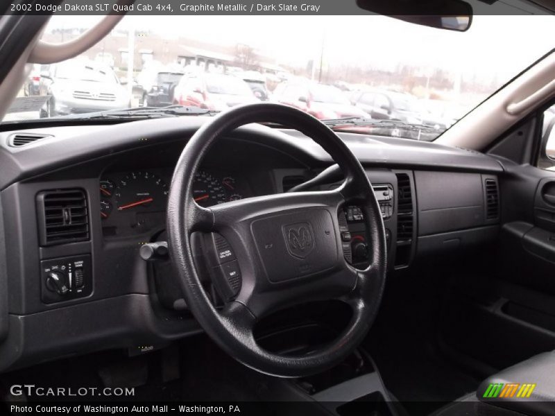 Graphite Metallic / Dark Slate Gray 2002 Dodge Dakota SLT Quad Cab 4x4