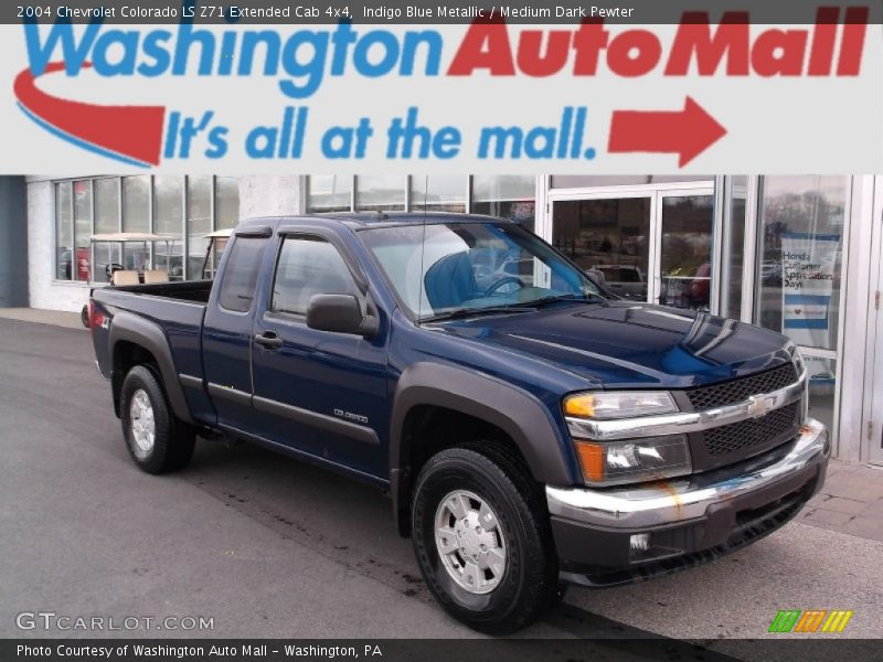 Indigo Blue Metallic / Medium Dark Pewter 2004 Chevrolet Colorado LS Z71 Extended Cab 4x4