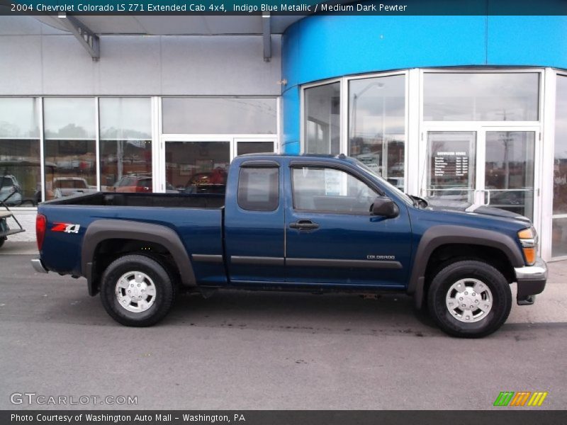 Indigo Blue Metallic / Medium Dark Pewter 2004 Chevrolet Colorado LS Z71 Extended Cab 4x4